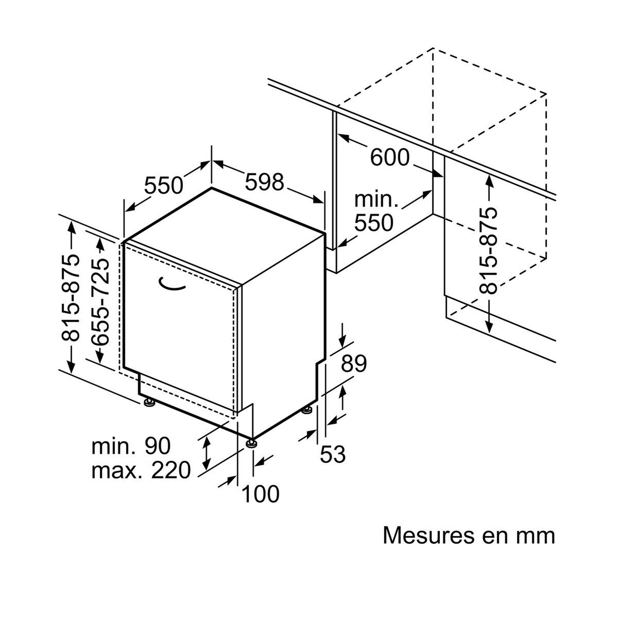 Voir la diapositive 6 : Siemens Lave-vaisselle 60cm 44db 14 couverts tout intégrable - sn65yx06ce
