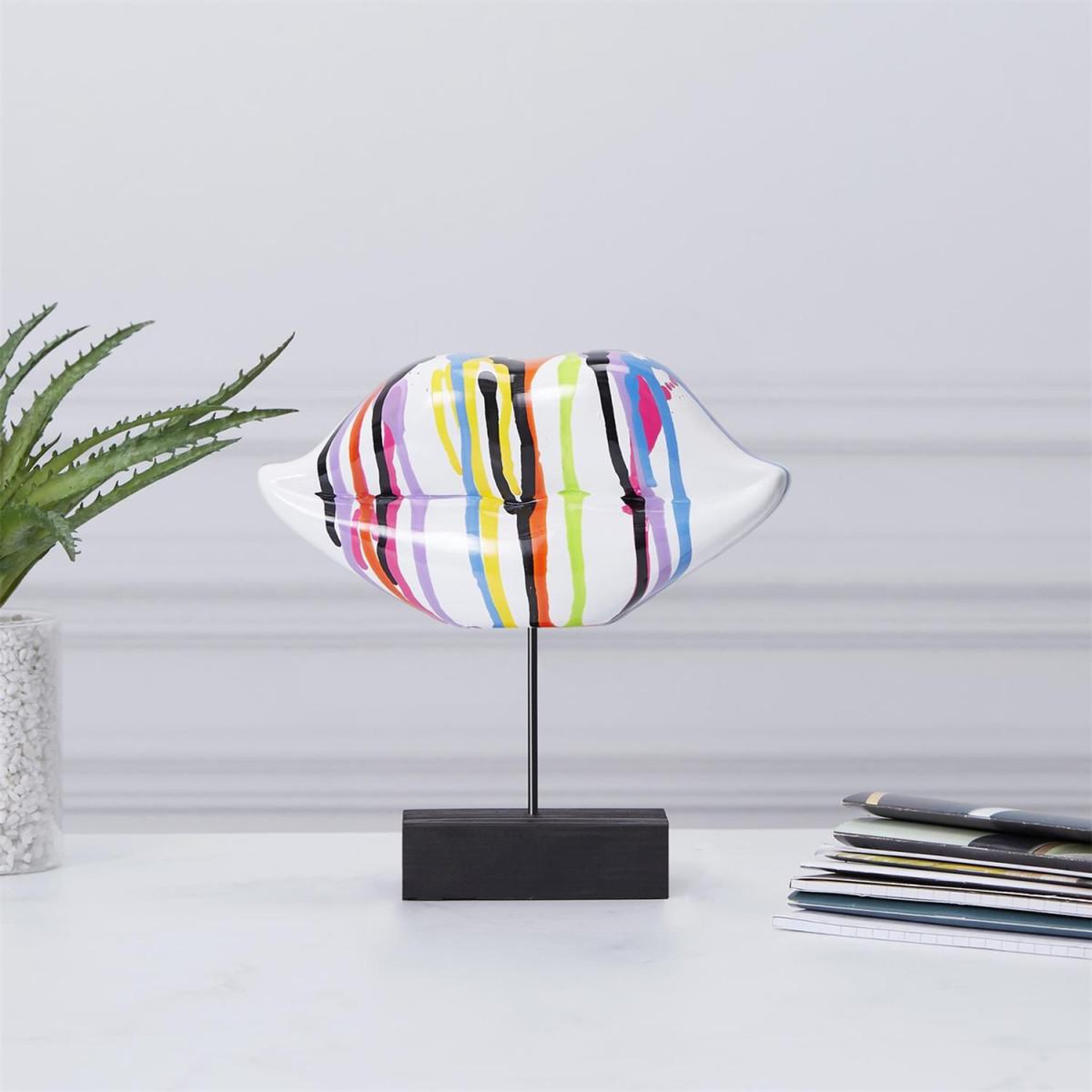 Voir la diapositive 3 : The Home Deco Factory Décoration à poser  bouche  20cm multicolore