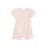 Petit Béguin Barboteuse bébé en pointelle Badian. Coloris disponibles : Rose