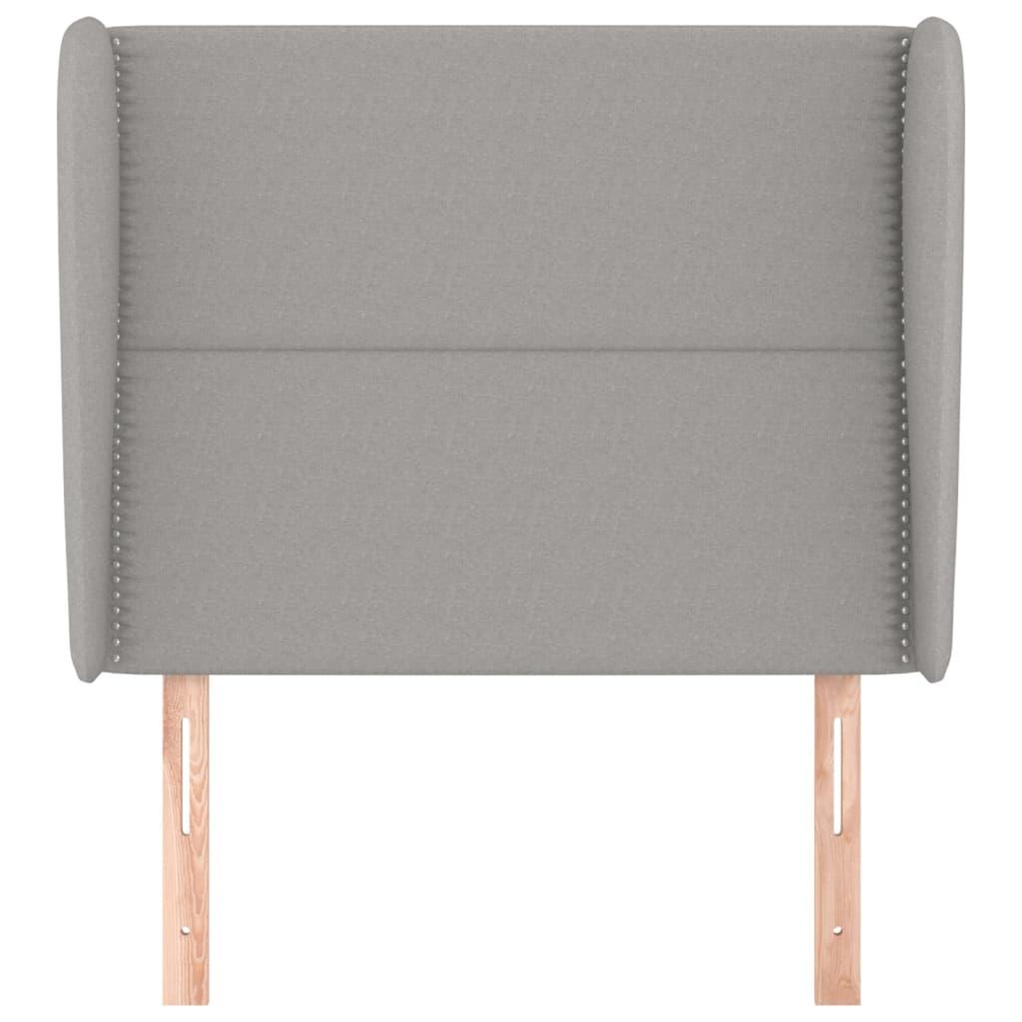 Voir la diapositive 3 : VIDAXL Tete de lit avec oreilles Gris clair 103x23x118/128 cm Tissu