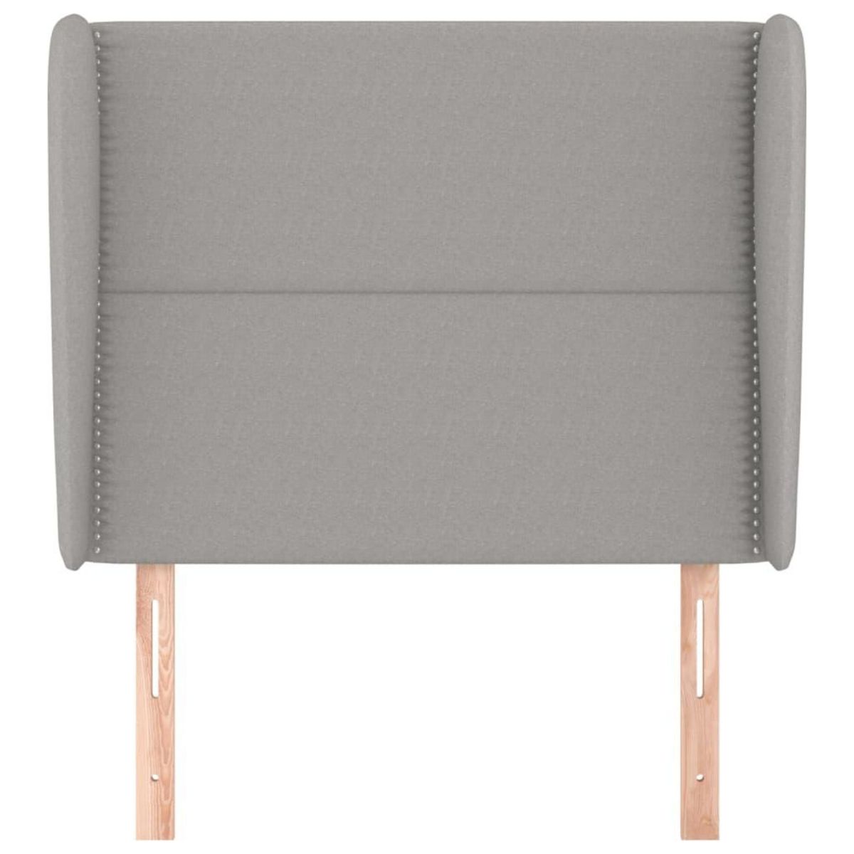 VIDAXL Tete de lit avec oreilles Gris clair 103x23x118/128 cm Tissu