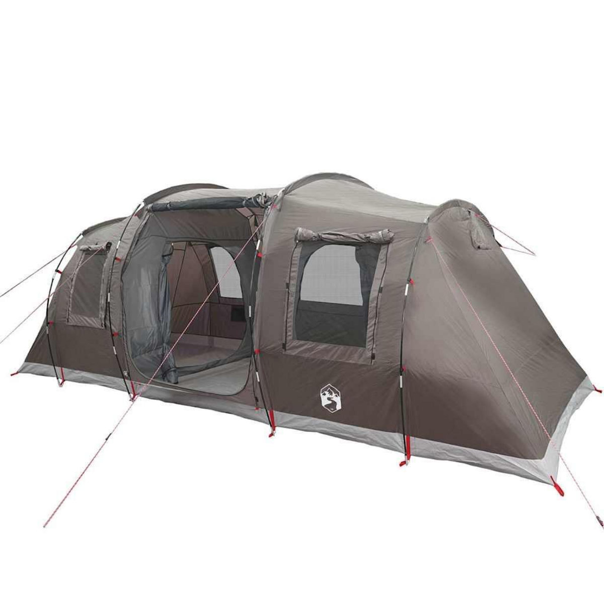 VIDAXL Tente familiale tunnel 6 personnes marron impermeable