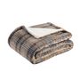 Voir la diapositive 2 : ACTUEL Plaid fantaisie double face motif écossais/sherpa 200g/m² 