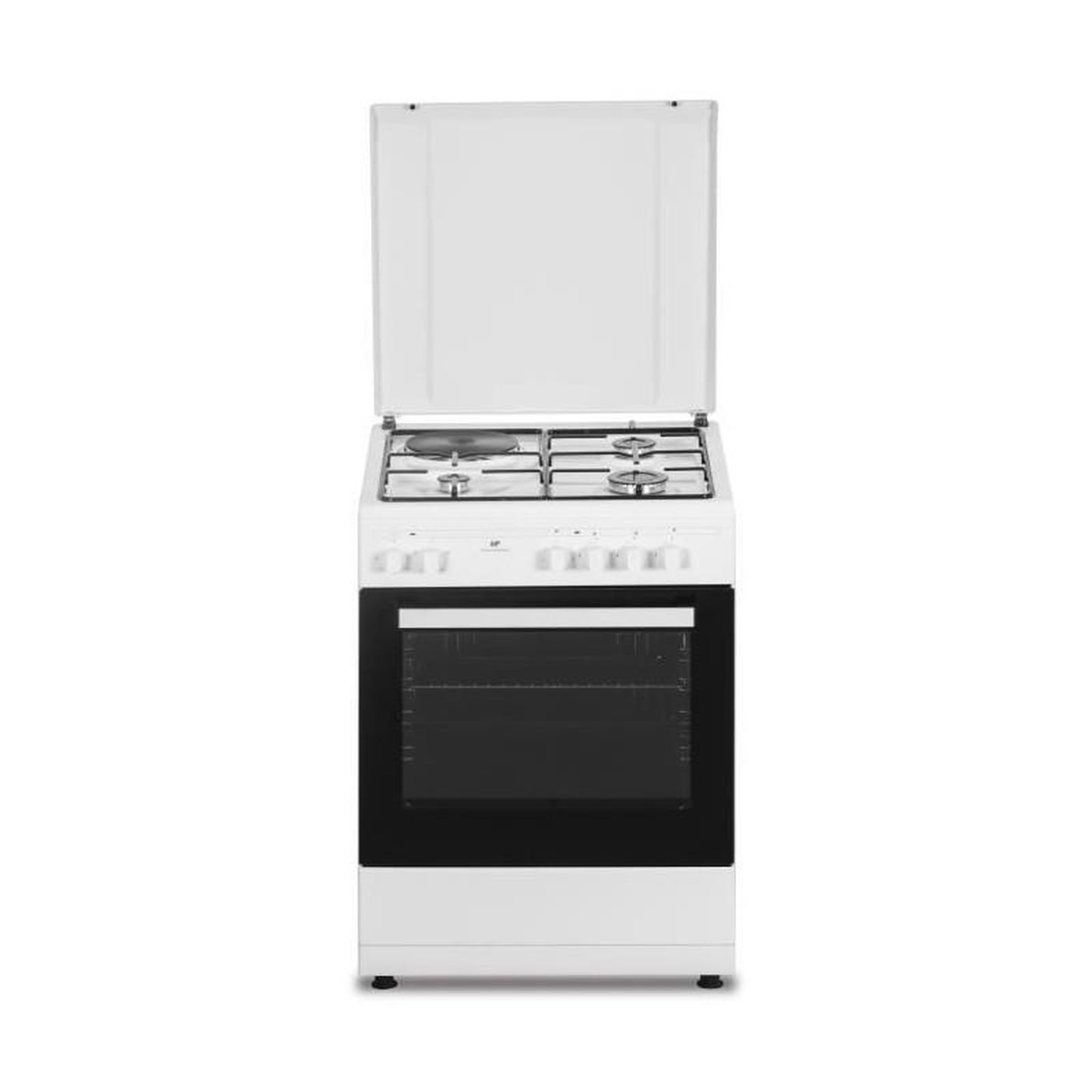 CONTINENTAL EDISON Cuisinière mixte – 3 feux gaz + 1 électrique – Blanc – Continental Edison CECM60FCW