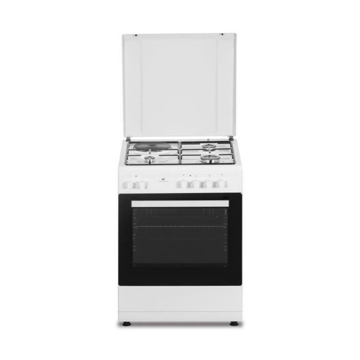 CONTINENTAL EDISON Cuisiniere mixte CONTINENTAL EDISON CECM60FCW - 3 feux gaz + 1 électrique - L59,8 x P61 xH83 cm - Blanc