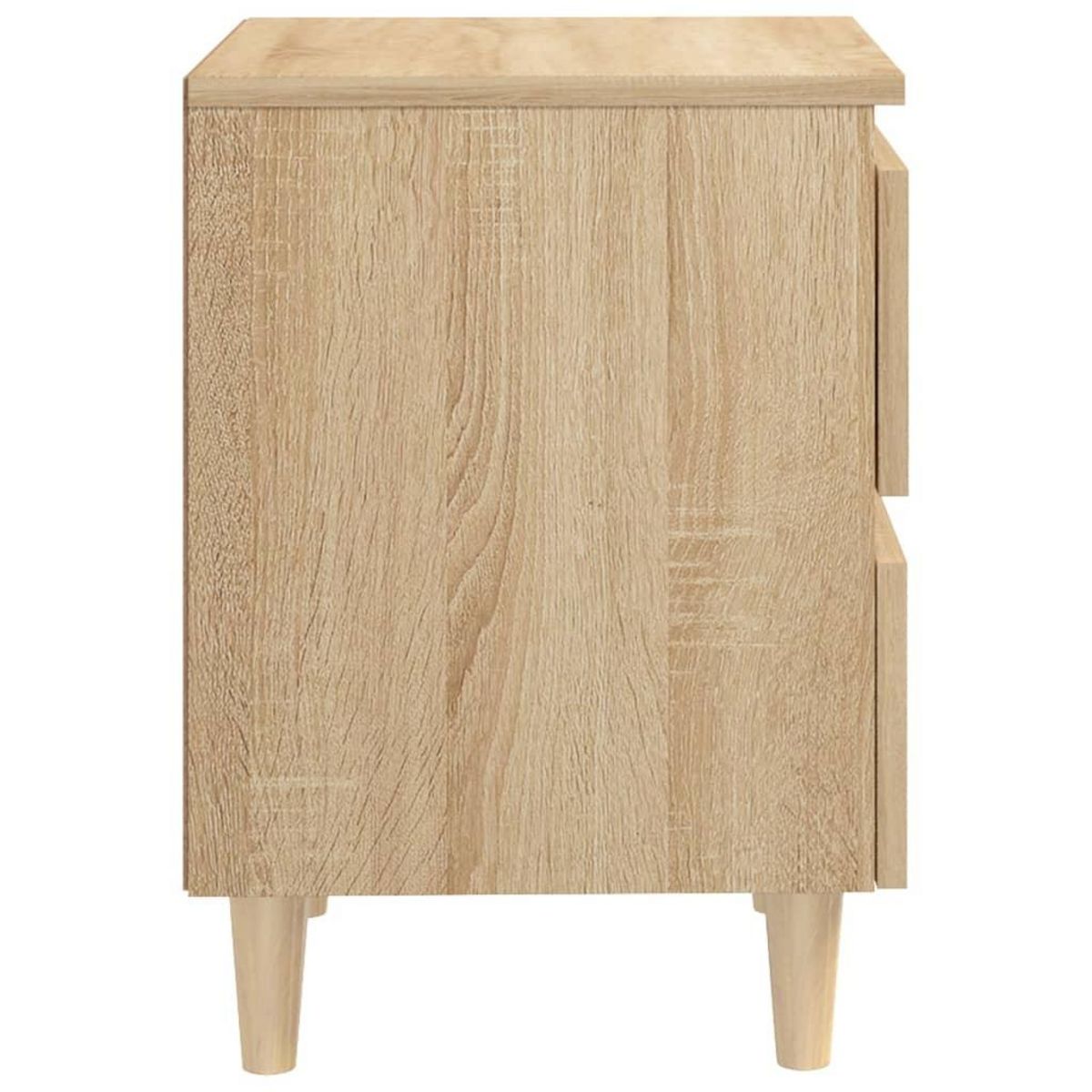 VIDAXL Tables de chevet pieds en pin 2 pcs chene sonoma 40x35x50 cm