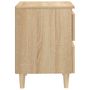 Voir la diapositive 5 : VIDAXL Tables de chevet pieds en pin 2 pcs chene sonoma 40x35x50 cm