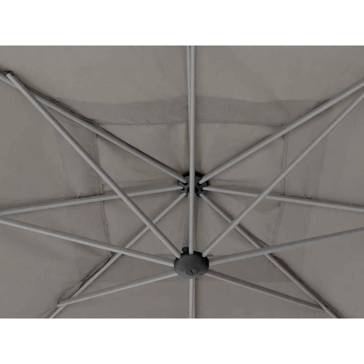 HESPERIDE Parasol déporté carré Manoa Taupe - 2,5 x 2,5 m - Hespéride