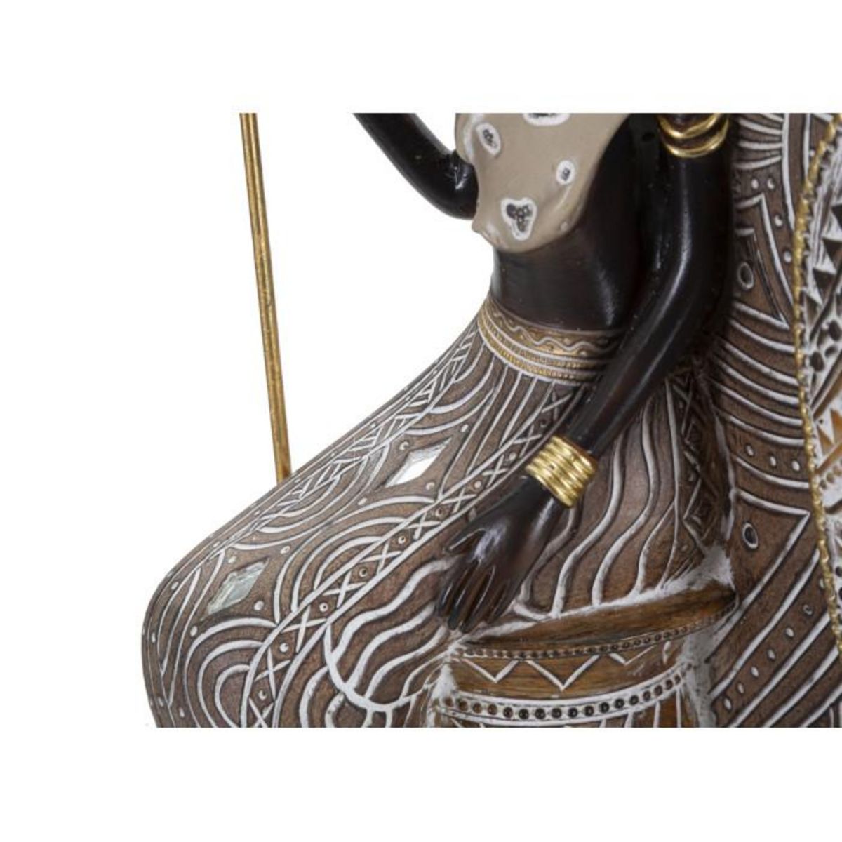 Paris Prix Statuette Déco Famille  Tribal Masai  38cm Multicolore