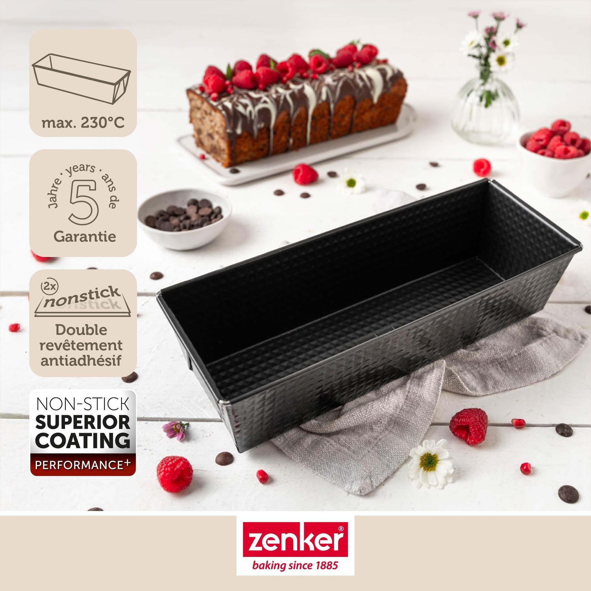Voir la diapositive 5 : ZENKER Moule à cake 30,5 x 11,5 x 7 cm zenker perfectback+