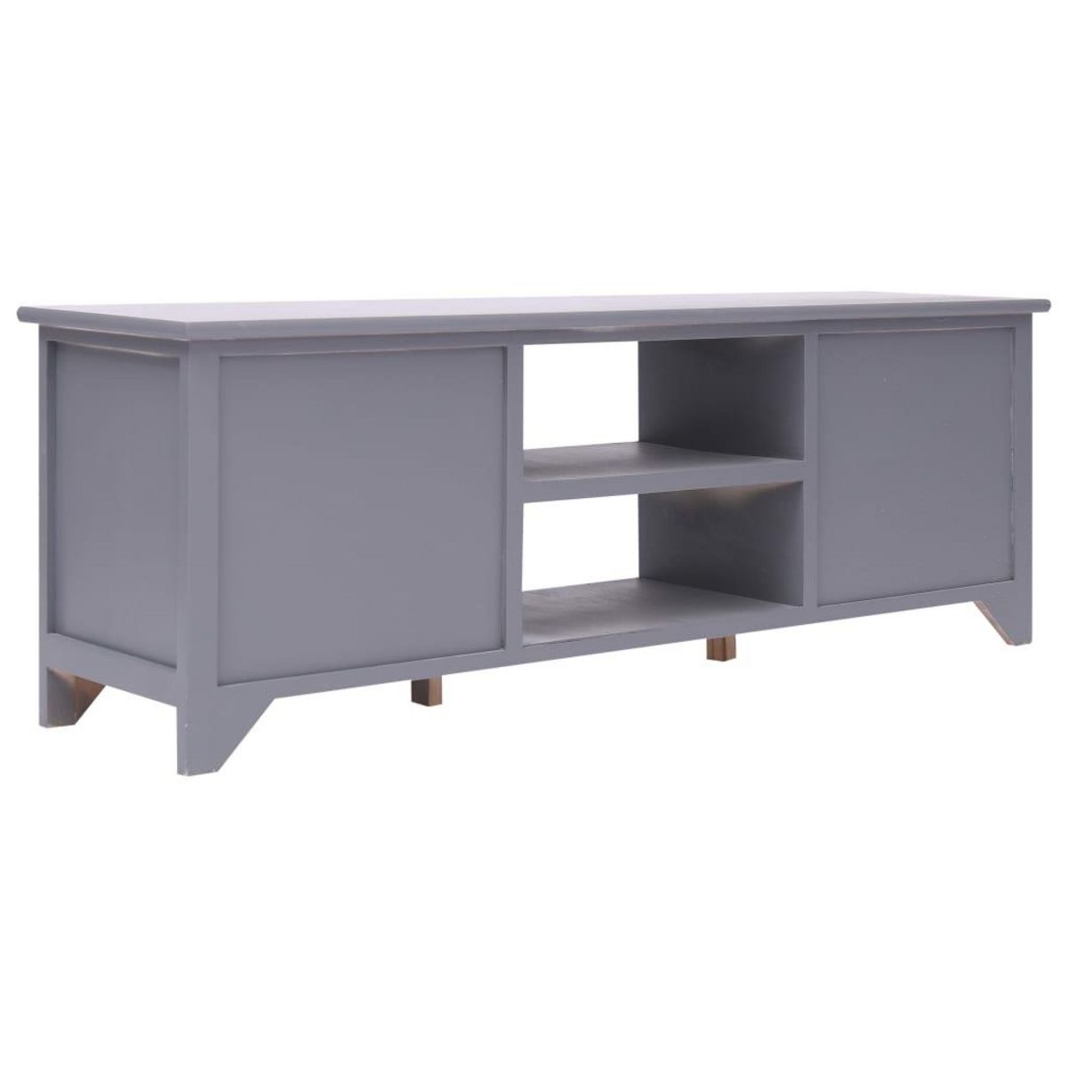 VIDAXL Meuble TV Gris 115x30x40 cm Bois de Paulownia