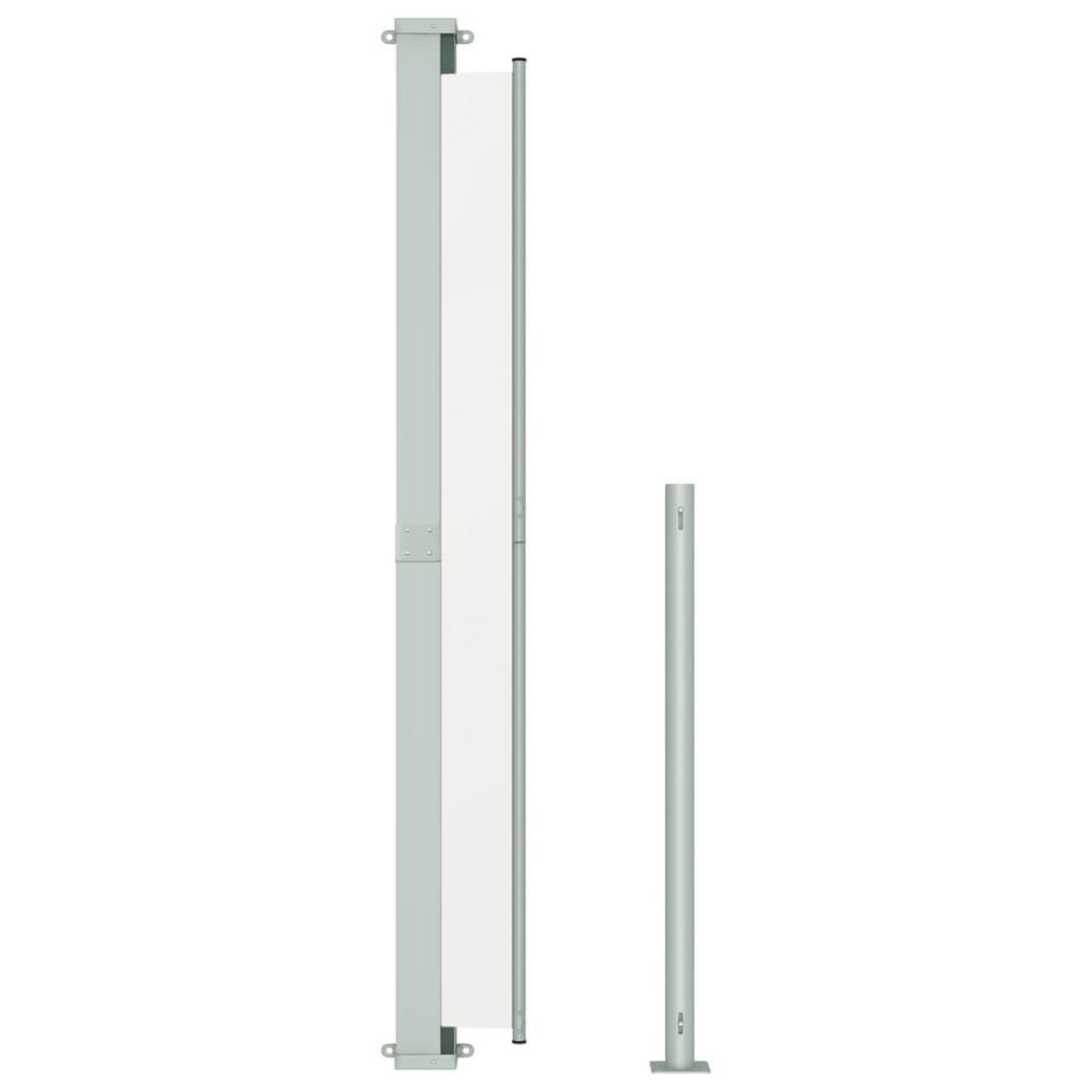 VIDAXL Auvent lateral retractable de patio 180x500 cm Creme
