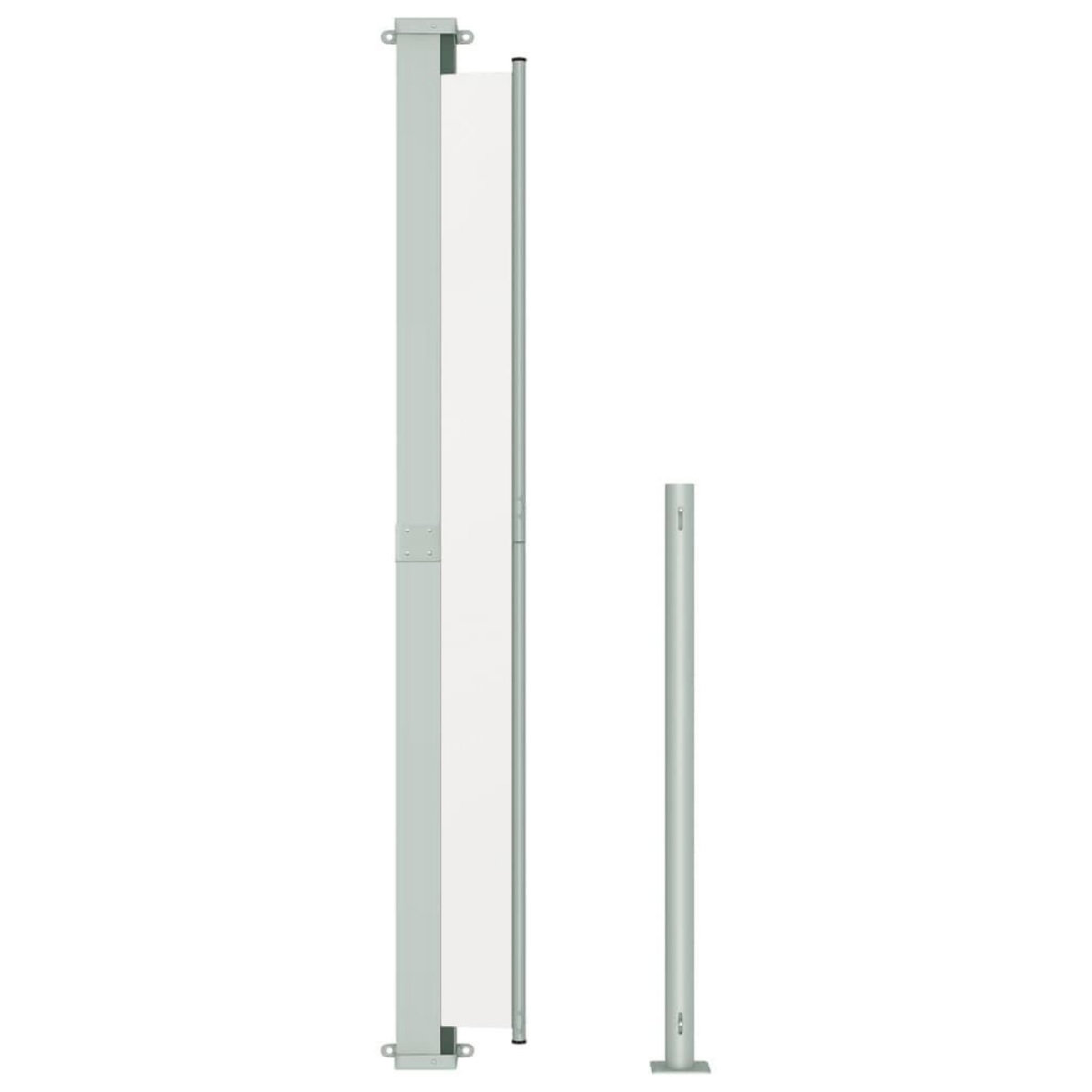 VIDAXL Auvent lateral retractable de patio 180x500 cm Creme