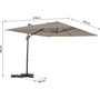 Voir la diapositive 3 : Habitat et Jardin Parasol jardin déporté en aluminium  Sky 4  - 3 x 4 m - Taupe