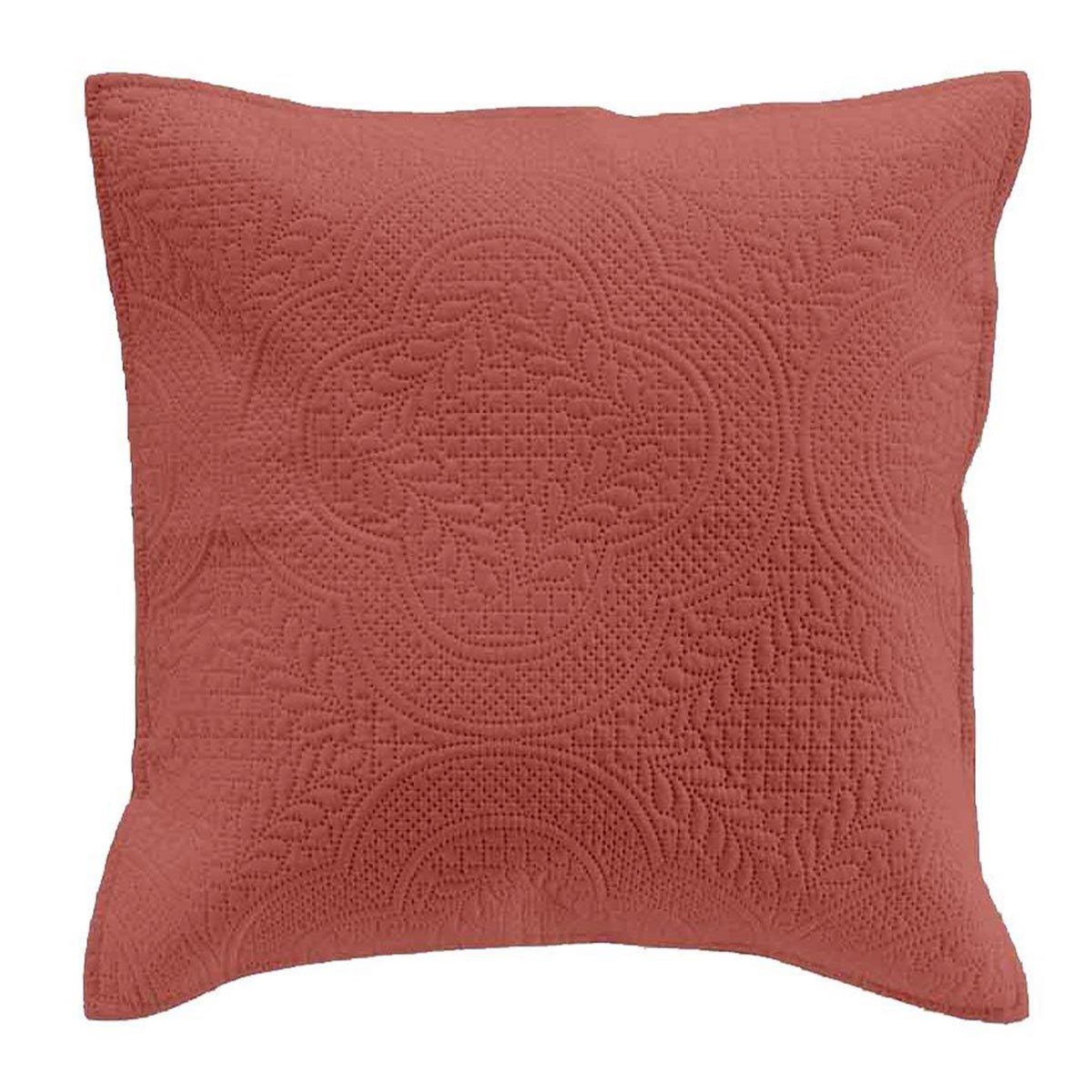 Douceur d'Intérieur Housse de coussin  romane  40x40cm terracotta