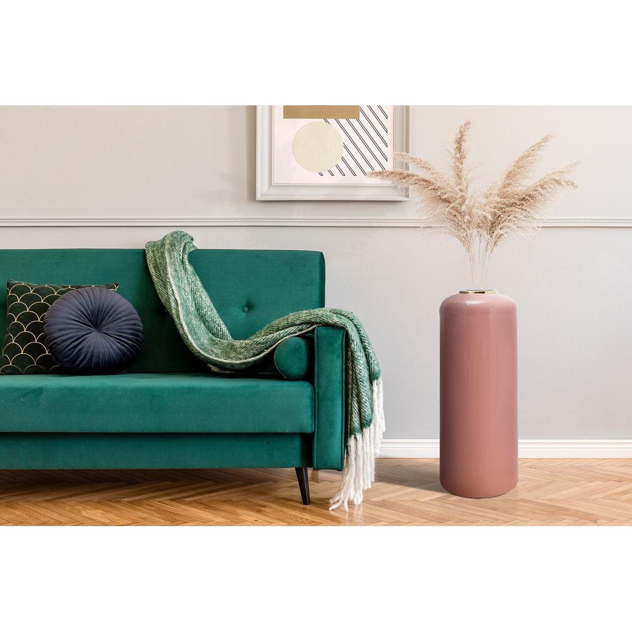 Voir la diapositive 3 : Paris Prix Vase design  touna  81cm rose & or
