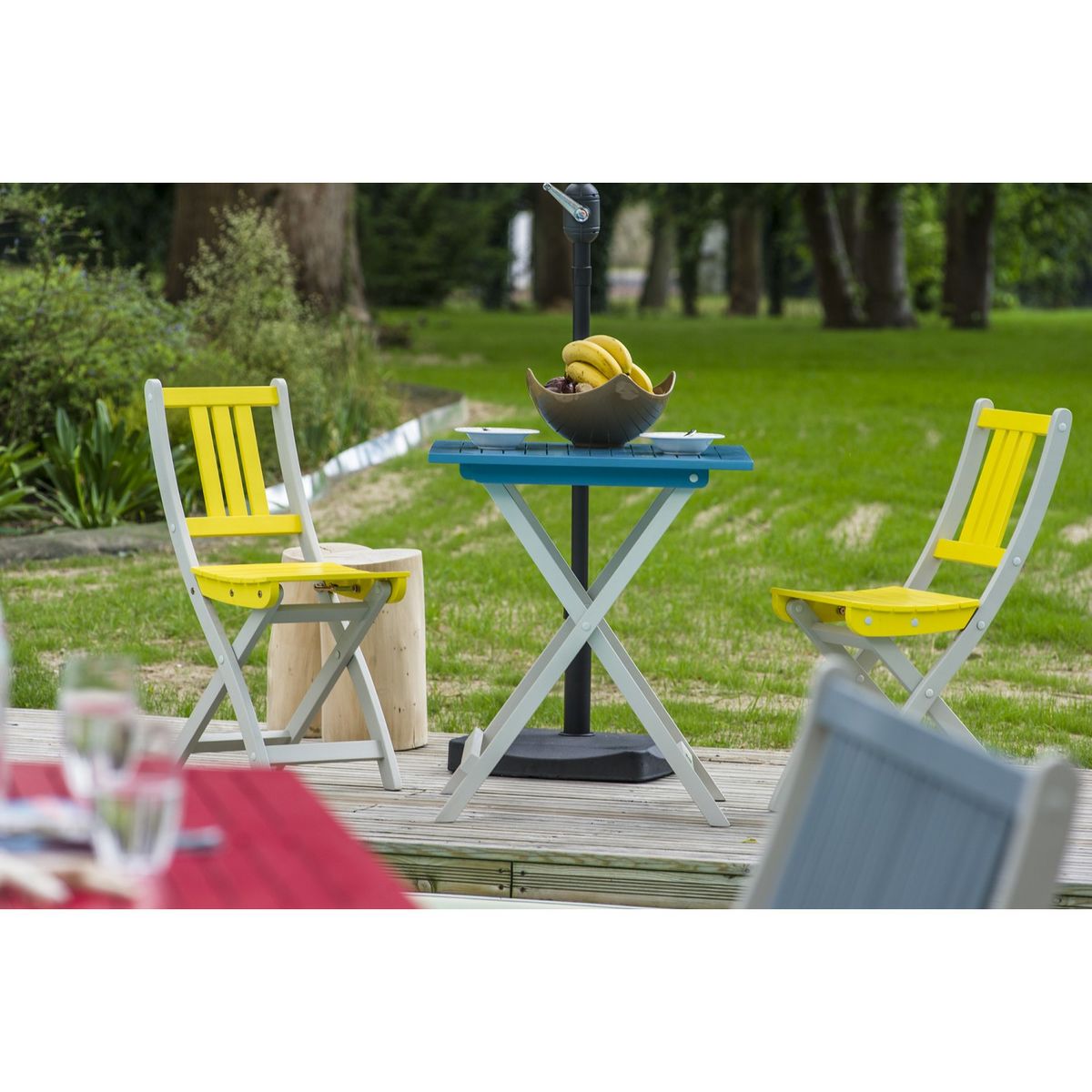 CITYGREEN Lot de 2 chaises de jardin pliantes ECOLO