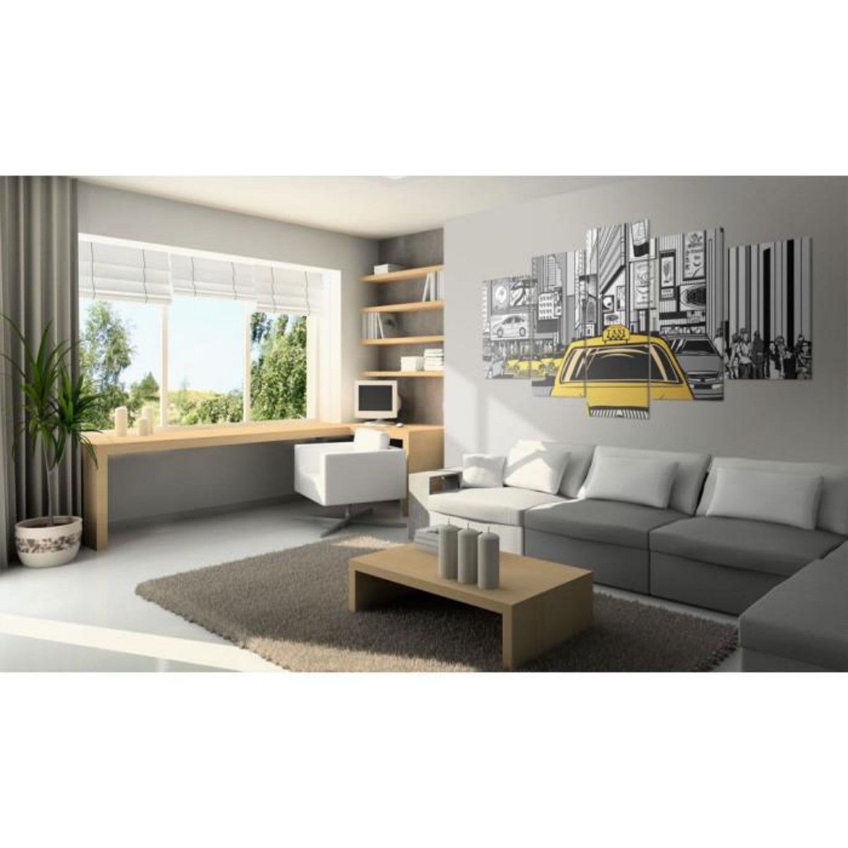 Paris Prix Tableau Imprimé  Taxi de Dessin Animé