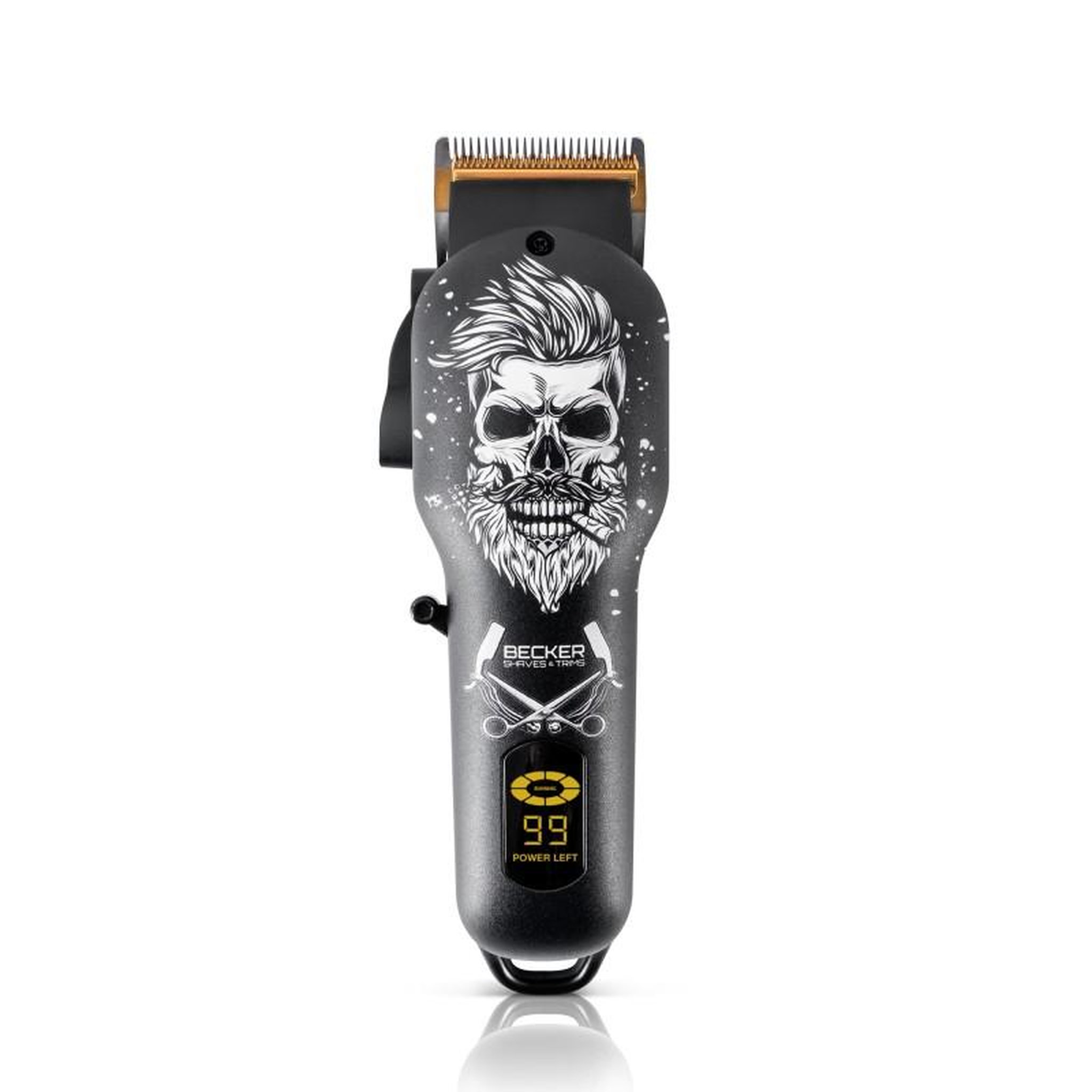Voir la diapositive 3 : BECKER SHAVES ET TRIMS Tondeuse sans fil cheveux et barbe avec levier d'ajustement design hero i becker