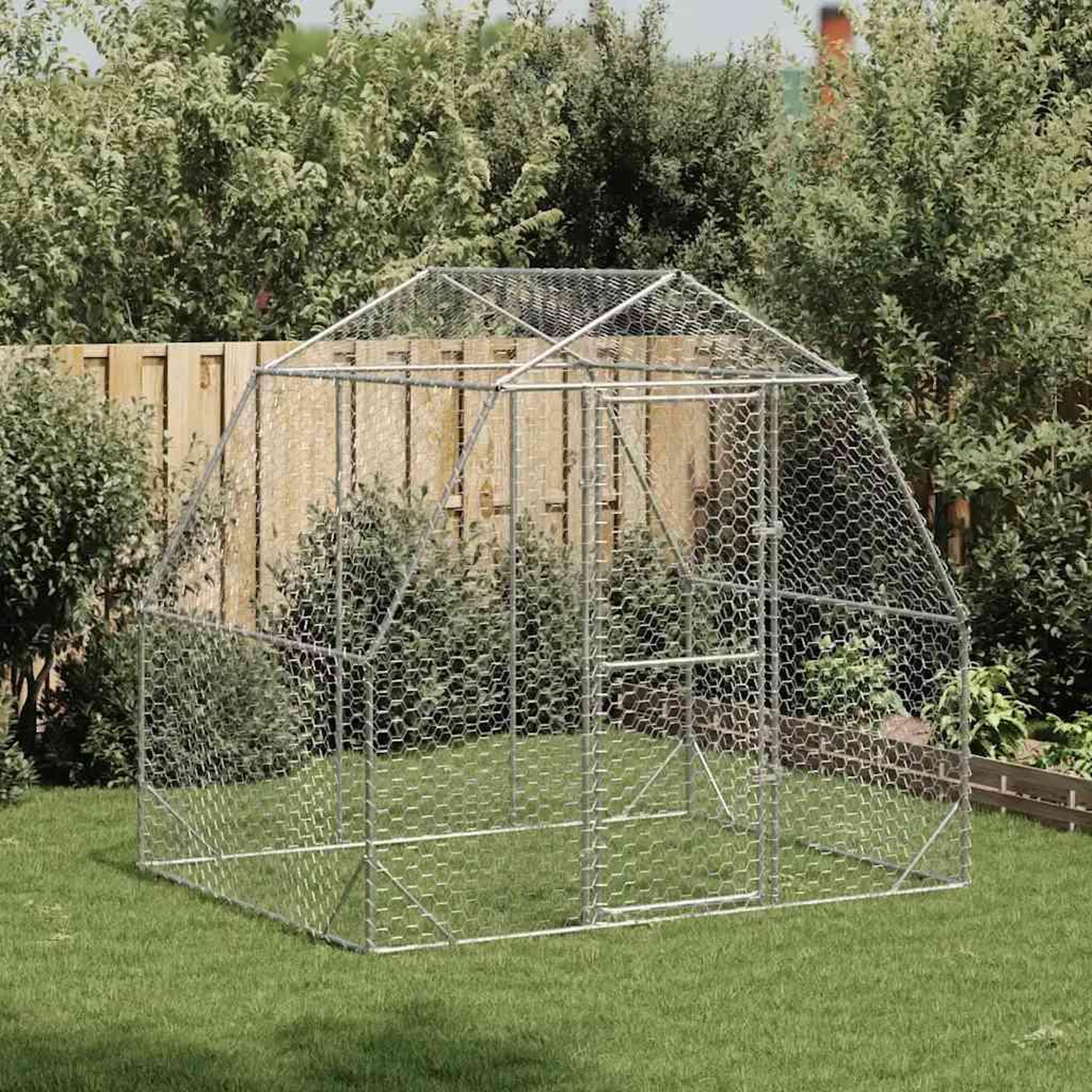 VIDAXL Poulailler 2,5x2x2,25 m acier galvanise