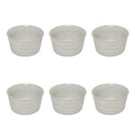 SECRET DE GOURMET Lot de 6 Bols en Faïence  Joel  50cl Blanc
