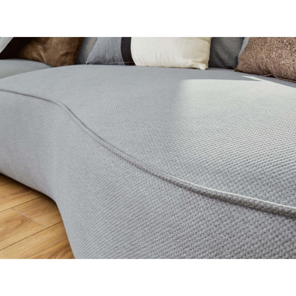 LISA DESIGN Hibiscus - canapé d'angle gauche 4 places - en tissu