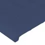 VIDAXL Tete de lit avec oreilles Bleu 147x23x78/88 cm Tissu