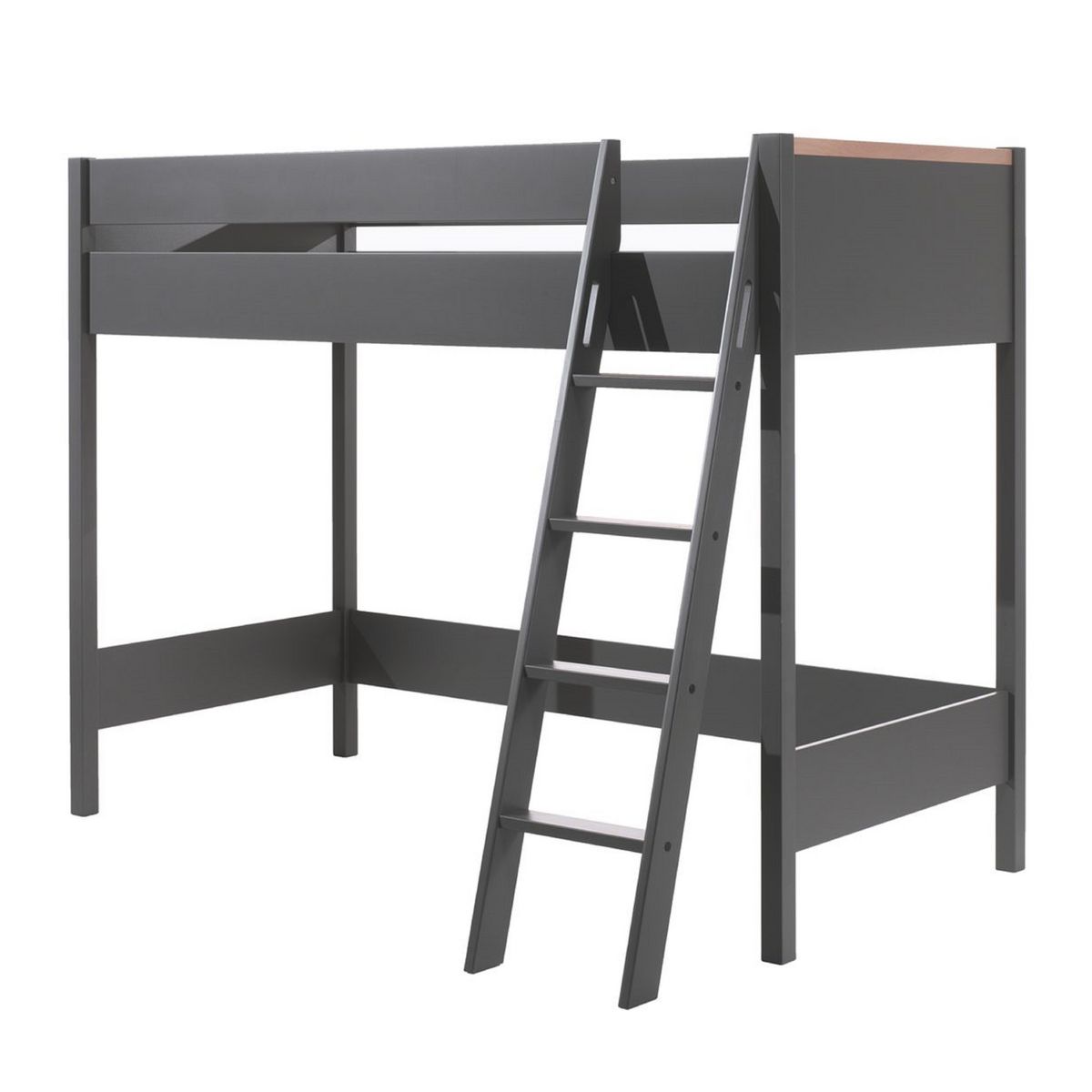 Lit en hauteur avec sommier et échelle  90x200 AIMY