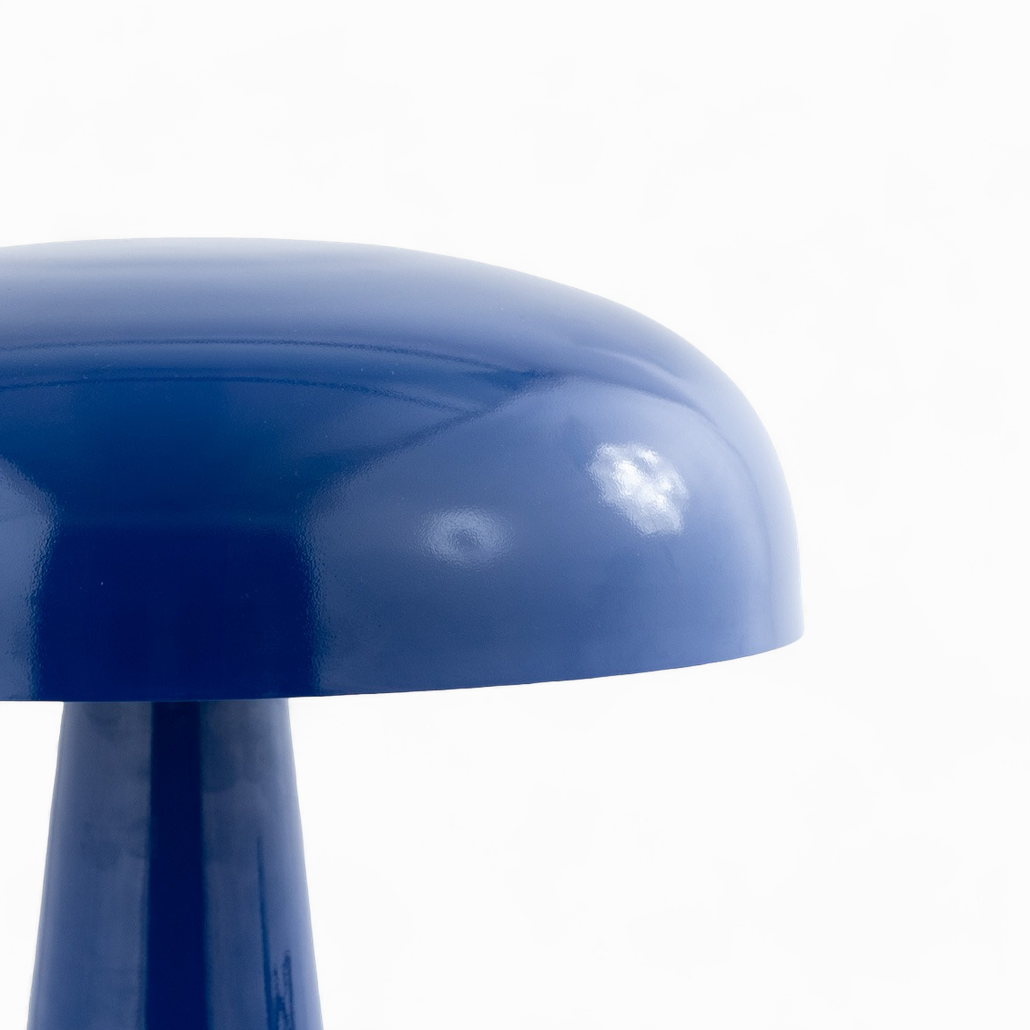 Voir la diapositive 5 : MAISON PAVANE Lampe en métal bleu foncé-Livia