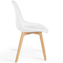 Voir la diapositive 5 : ID MARKET Lot de 4 chaises MANDY blanches pour salle à manger