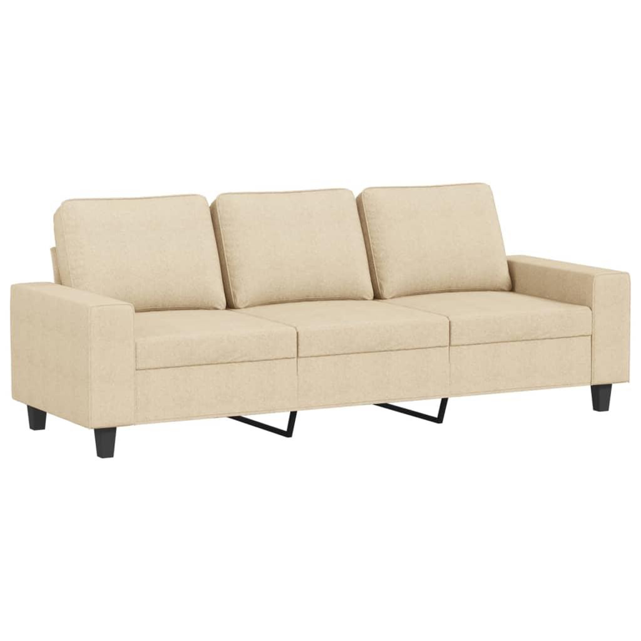 Voir la diapositive 4 : VIDAXL Ensemble de canapes 2 pcs creme tissu
