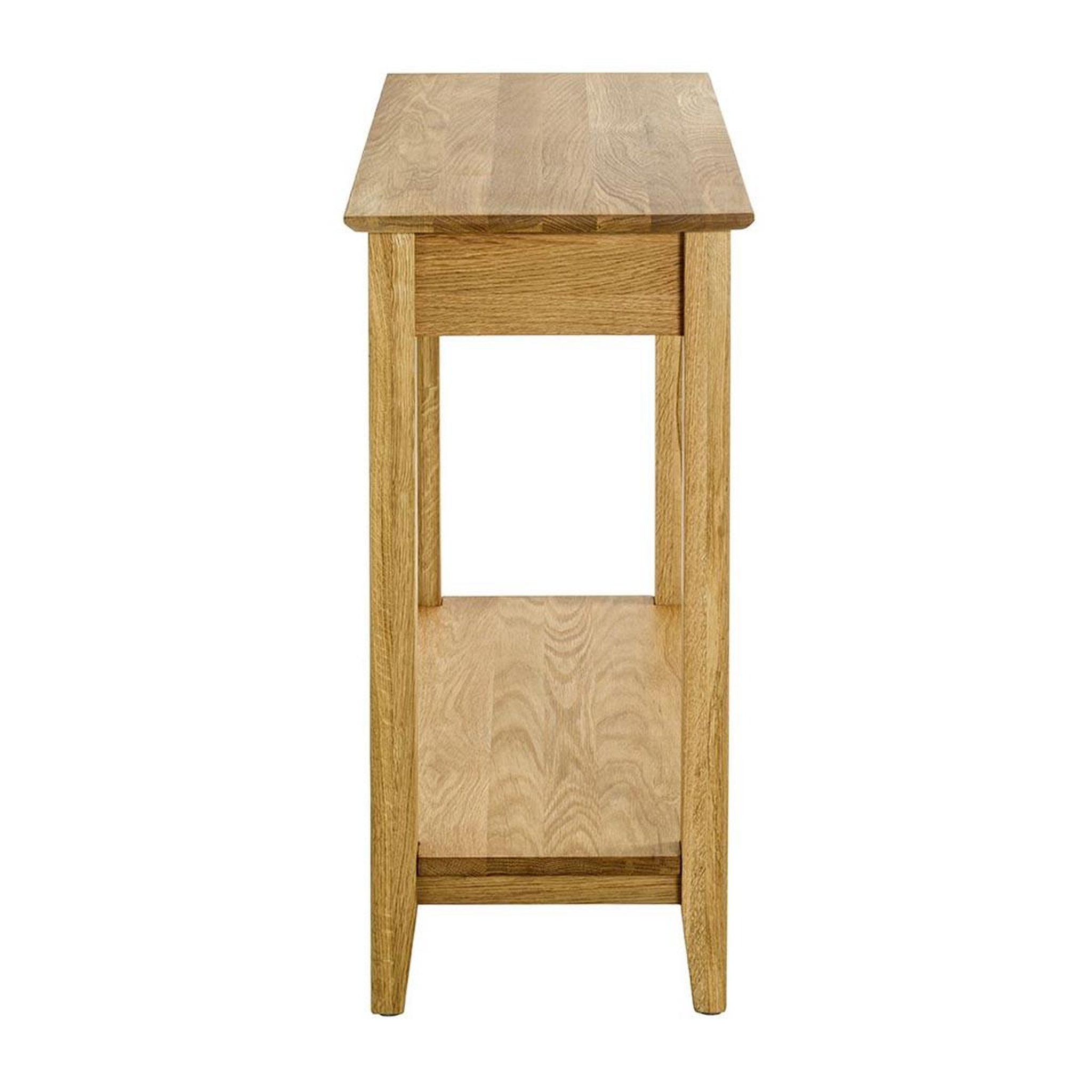 Voir la diapositive 4 : Paris Prix Console en bois avec tiroir  mani  75cm chêne