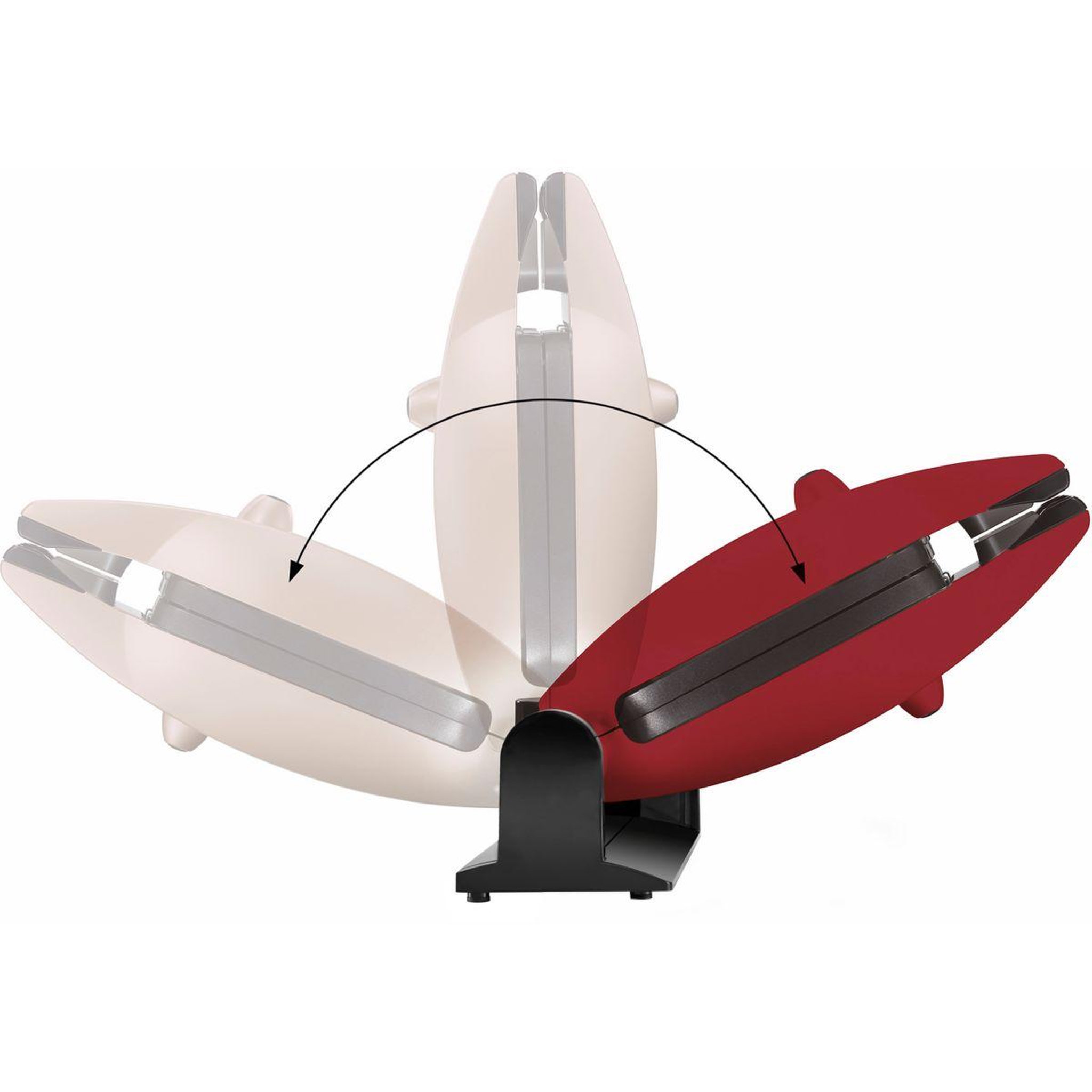 Voir la diapositive 3 : LAGRANGE Croque, gaufrier, gaufrette premium gaufres rouge mat - spatule