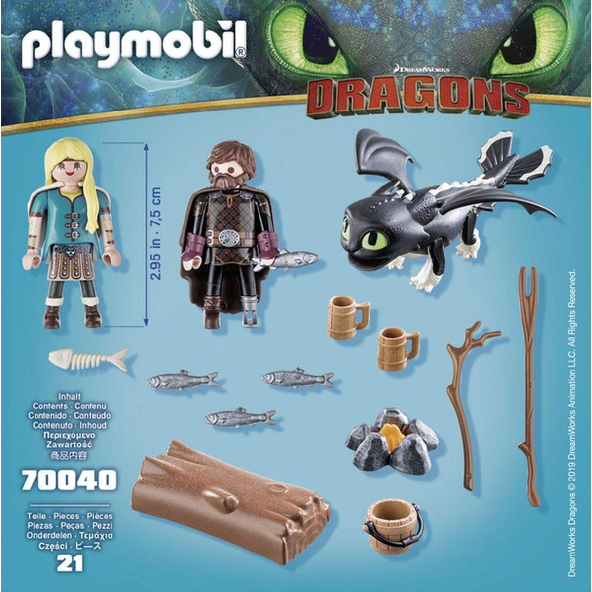 PLAYMOBIL 70040 - Dragons - Harold et Astrid avec bébé dragon