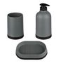 Voir la diapositive 1 : B BASIC & CO Set de 3 Accessoires de Salle de Bain  Strip  12cm Gris