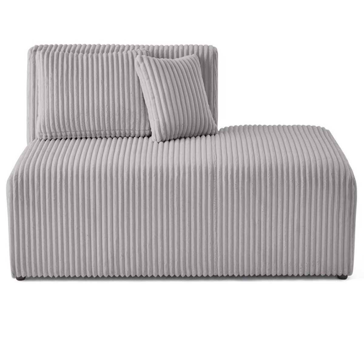 LISA DESIGN Victoire - module d'assise droit en velours côtelé grosses côtes