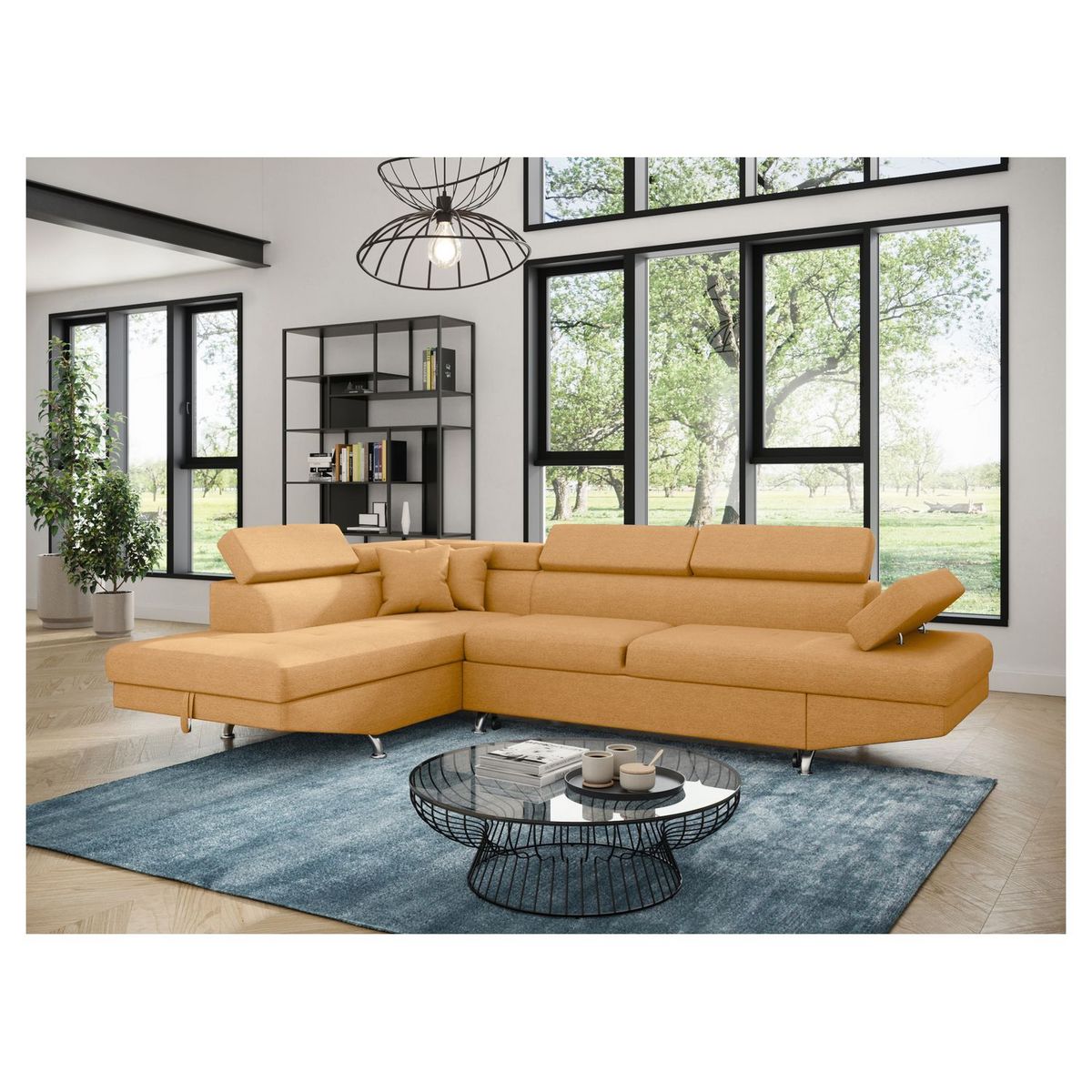 Canapé d'angle gauche convertible 4 à 5 places CHICAGO