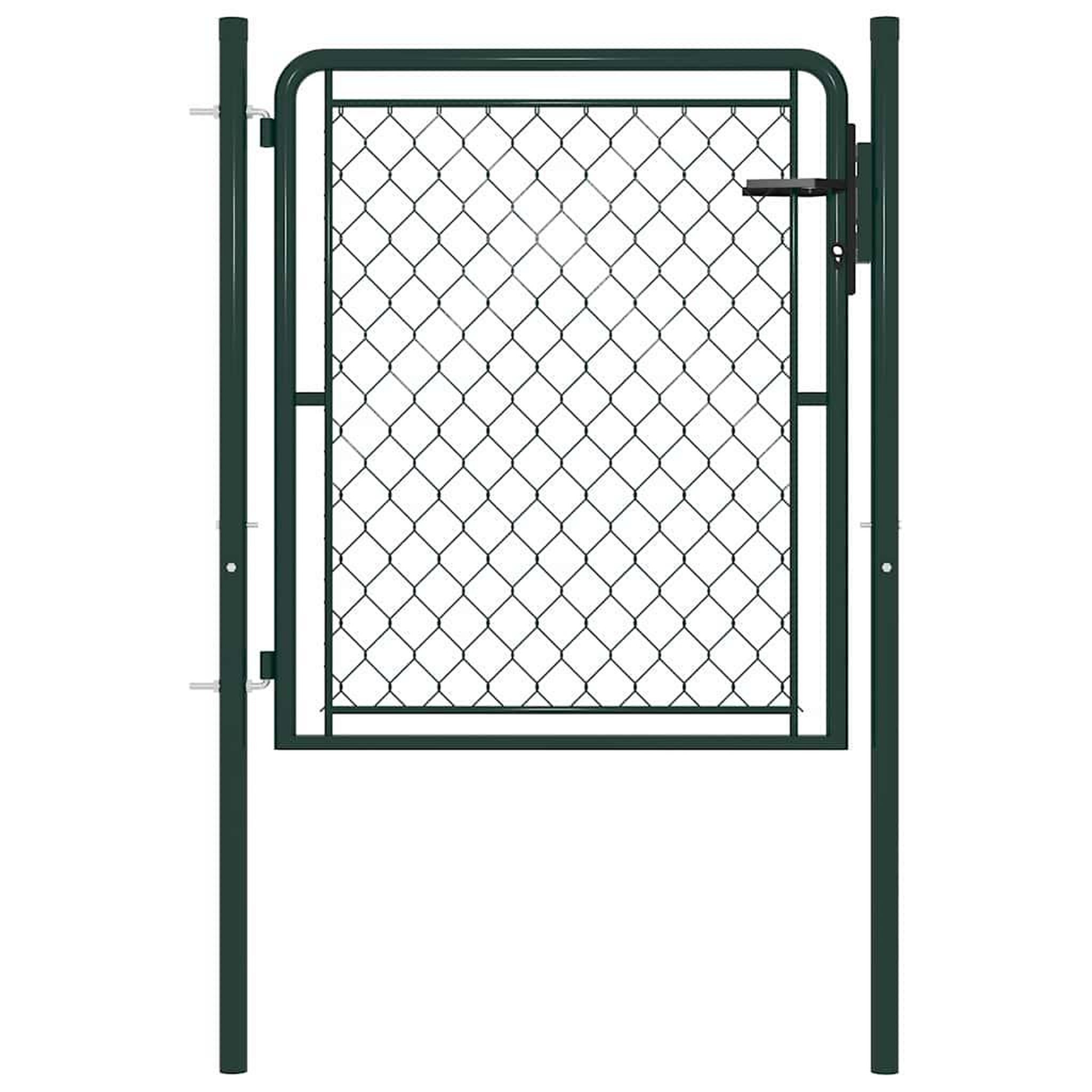 VIDAXL Portail de jardin en acier vert 100x100 cm
