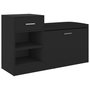 Voir la diapositive 2 : VIDAXL Banc a chaussures Noir 94,5x31x57 cm Agglomere