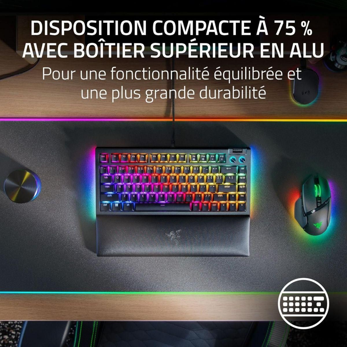 Razer Clavier gamer BlackWidow V4 HyperSpeed Orange