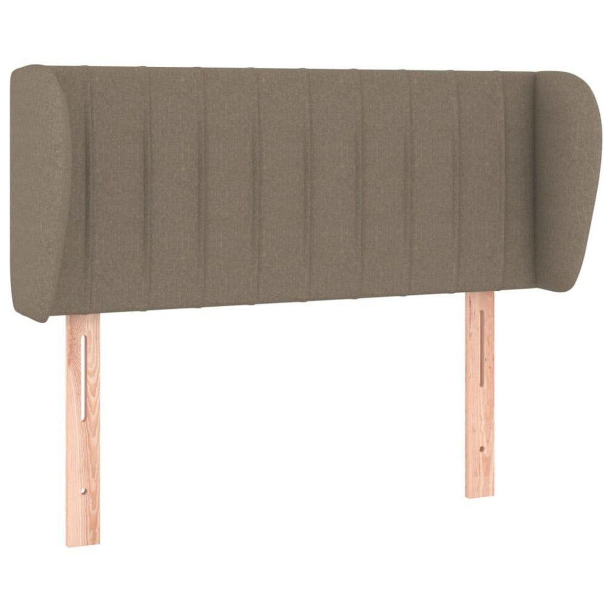 VIDAXL Tete de lit avec oreilles Taupe 93x23x78/88 cm Tissu