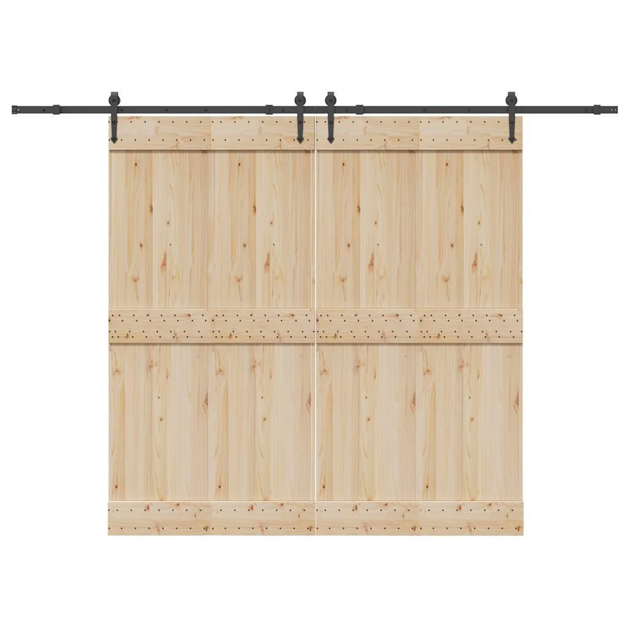 VIDAXL Kit de quincaillerie de porte coulissante 305 cm acier noir