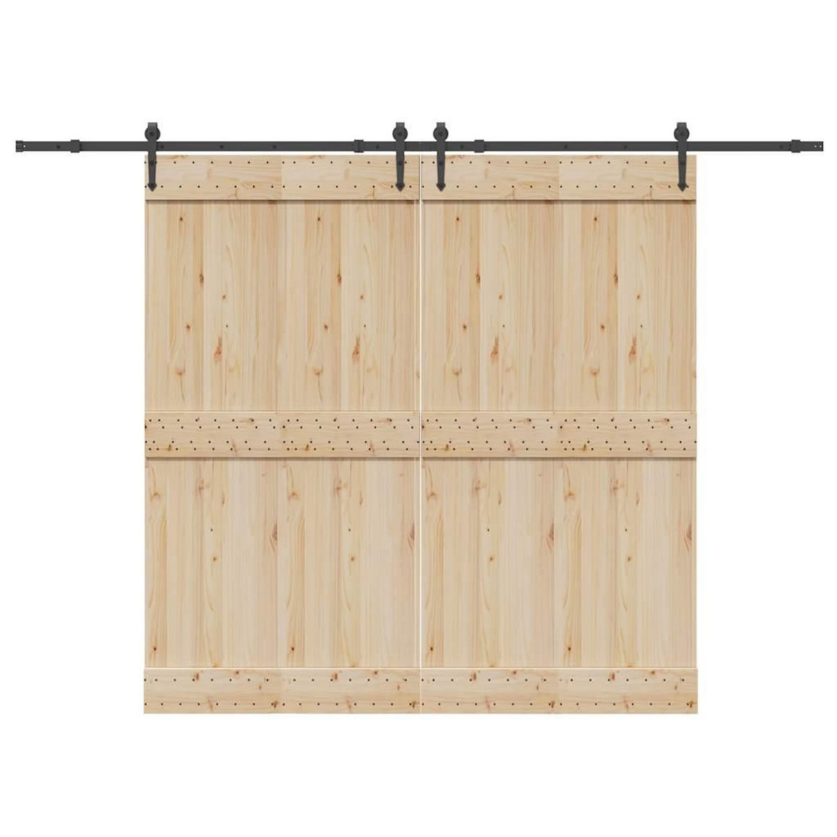 VIDAXL Kit de quincaillerie de porte coulissante 305 cm acier noir
