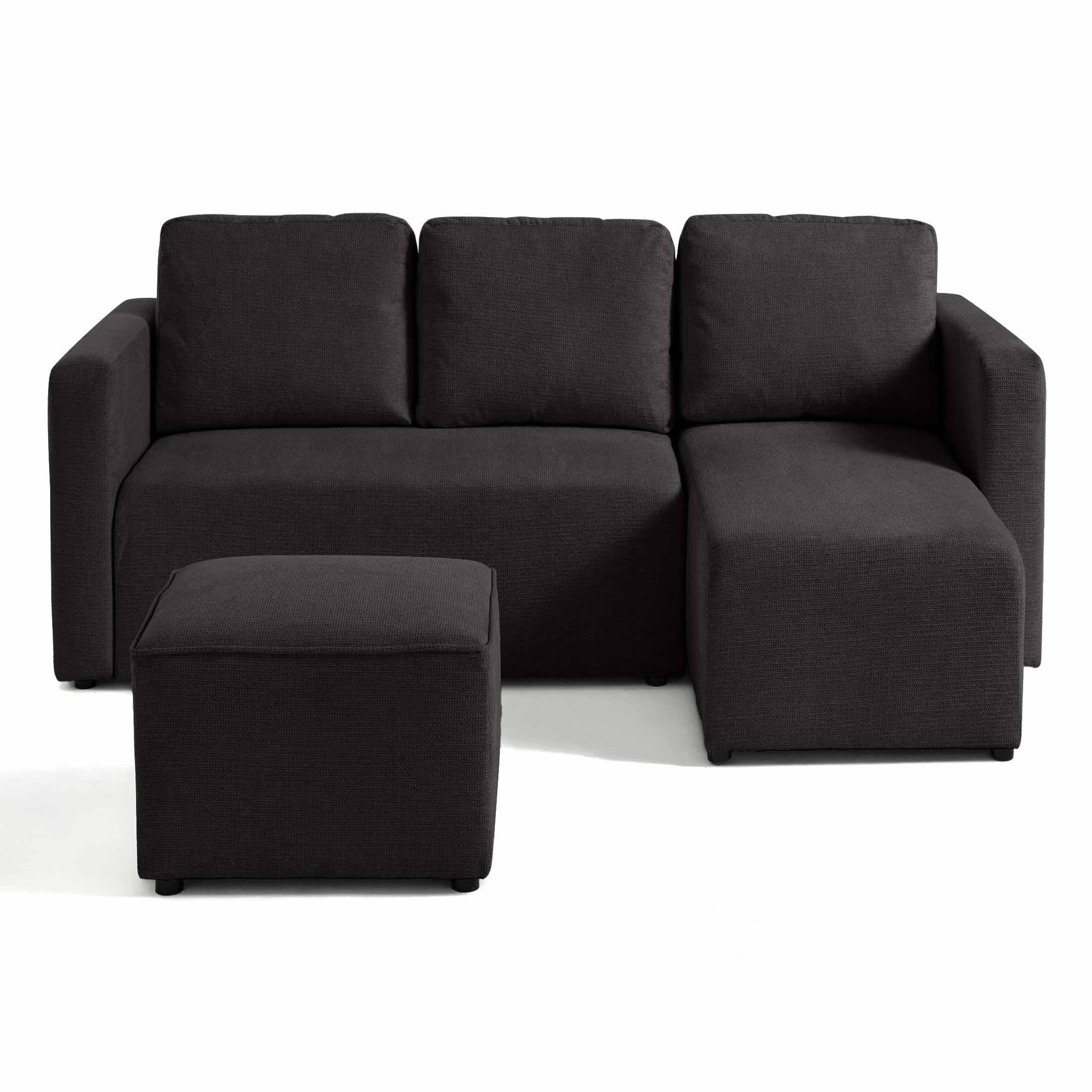 Voir la diapositive 6 : BEST MOBILIER Canopy - pouf - en tissu texturé