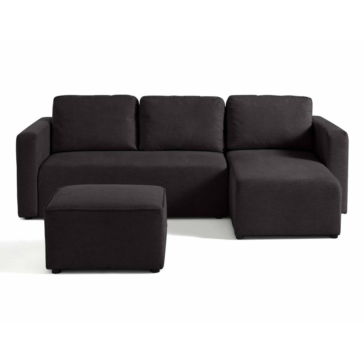 BEST MOBILIER Canopy - pouf - en tissu texturé