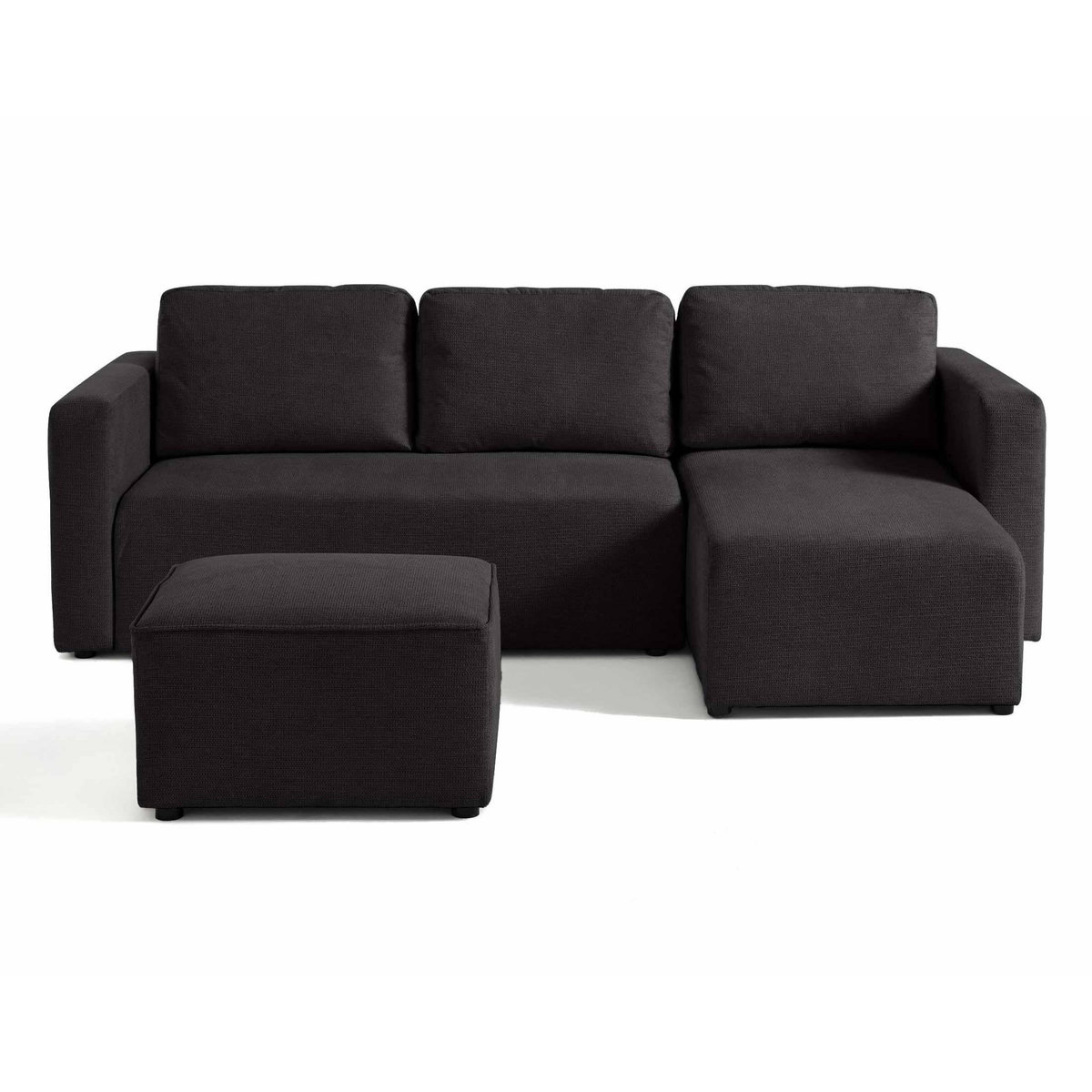 BEST MOBILIER Canopy - pouf - en tissu texturé