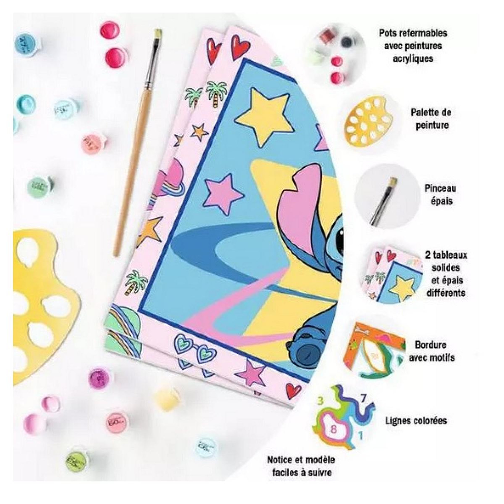 Voir la diapositive 3 : RAVENSBURGER CreArt Junior Peinture au numero Stitch et Angel