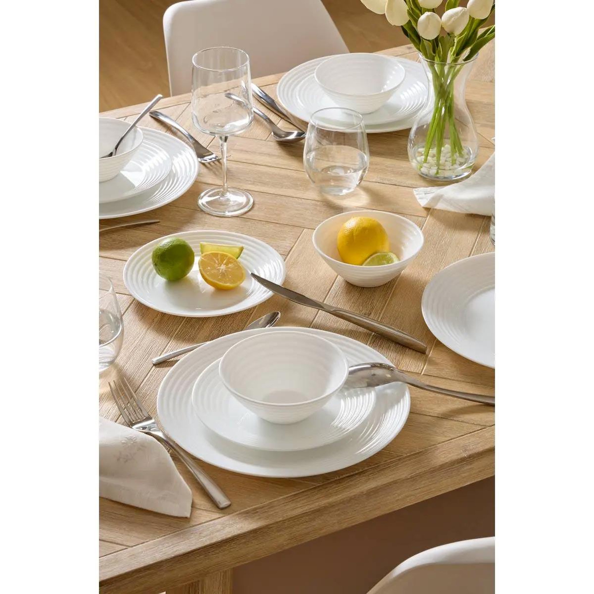 Voir la diapositive 5 : SECRET DE GOURMET Service de table 12 pièces  héloïse  26cm blanc