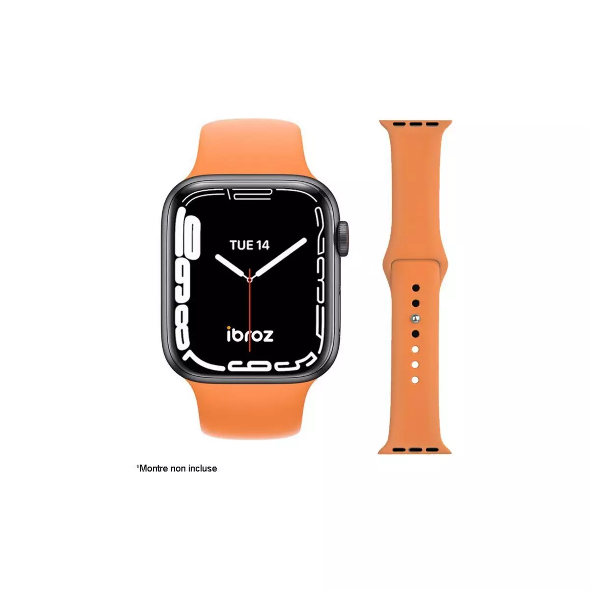 IBROZ Bracelet Apple Watch Silicone 38/40/41mm orange