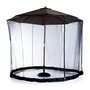 OUTSUNNY Moustiquaire cylindrique pour parasol 3 m diamètre avec fermeture éclair et lestage noir